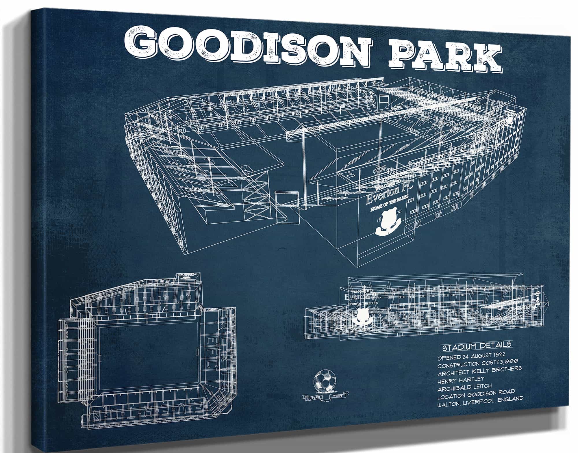 Everton Football Club - Vintage Goodison Park Soccer Print