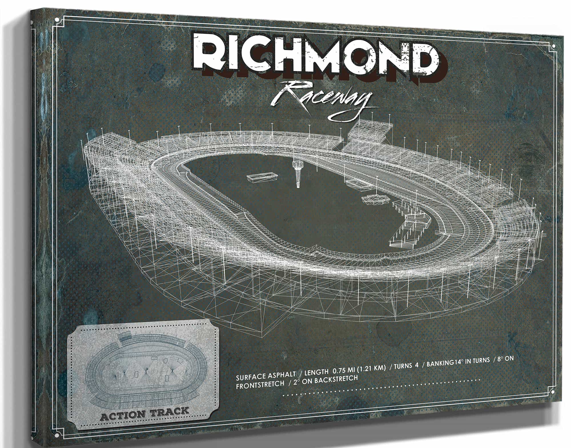 Richmond Raceway NASCAR Race Track Print