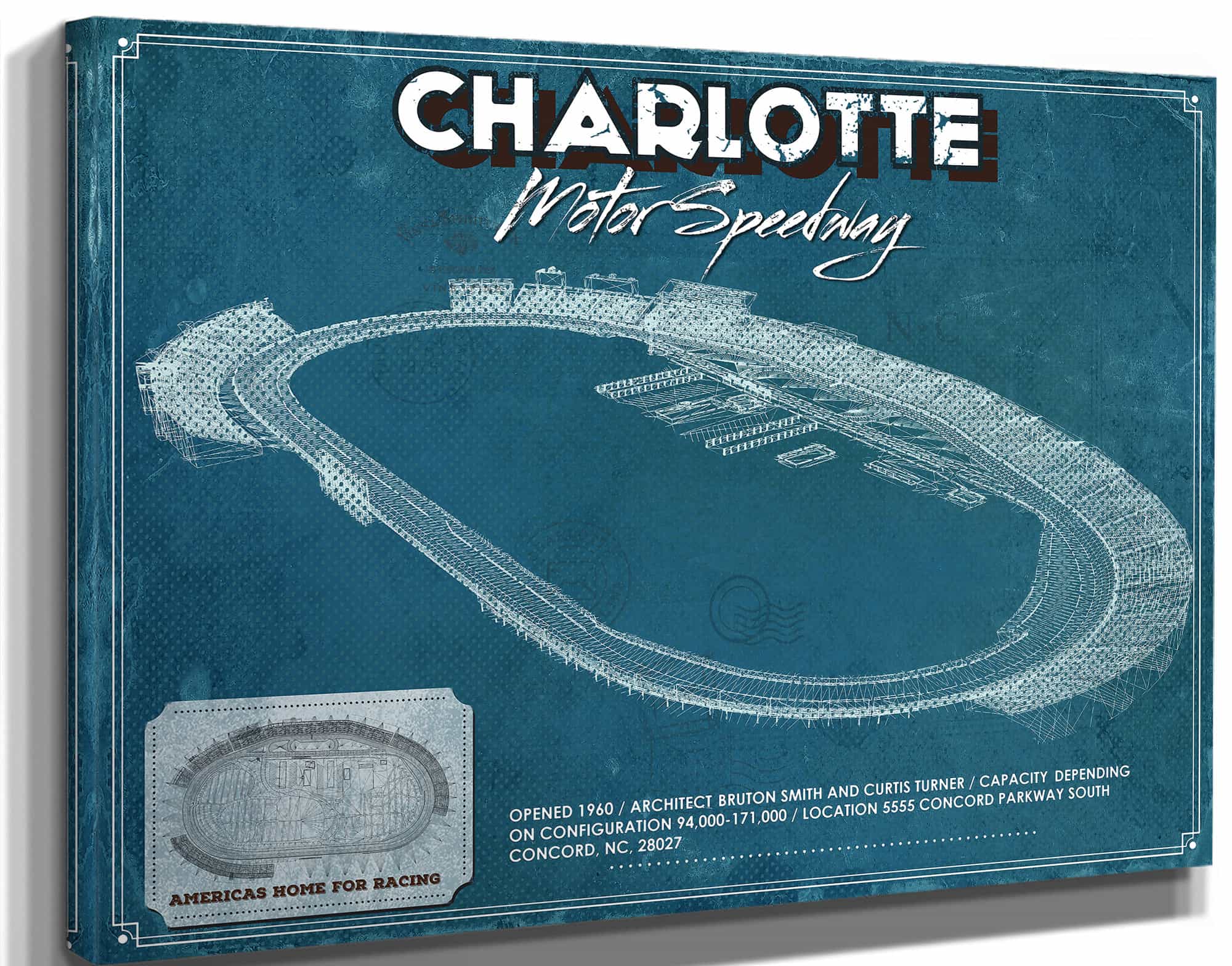 Charlotte Motor Raceway NASCAR Race Track Print