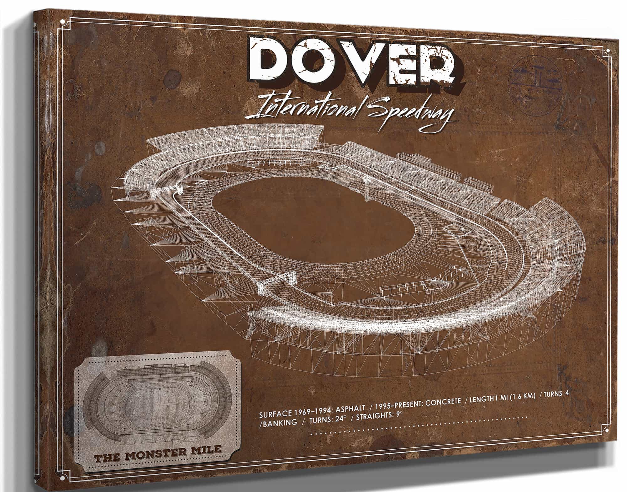 Dover International Speedway NASCAR Race Track Print