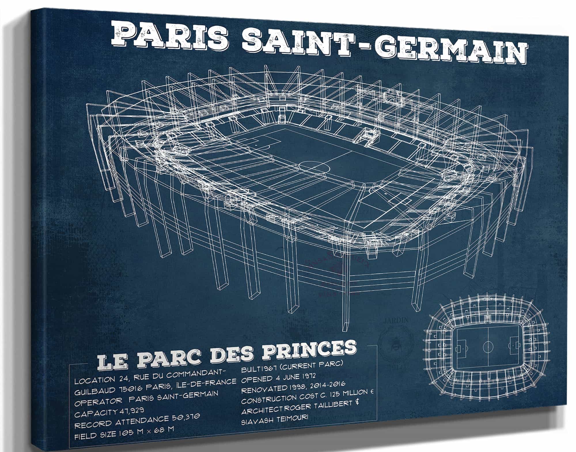Paris Saint-Germain FC - Parc des Princes Stadium Soccer Print