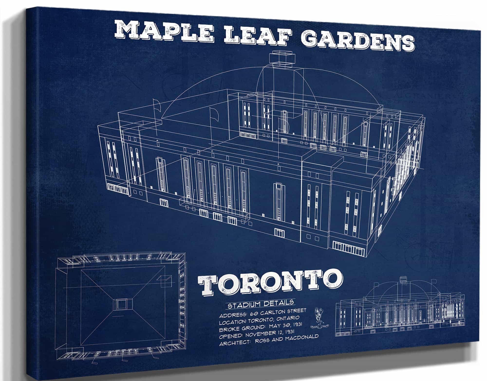 Maple Leaf Gardens - Vintage NHL Hockey Print