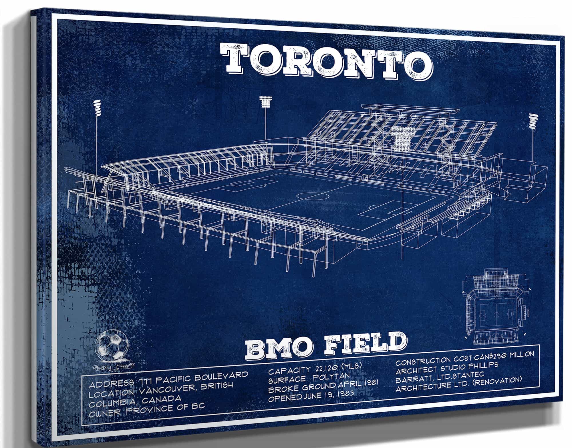 Toronto F.C. - BMO Field Vintage MLS Soccer Print