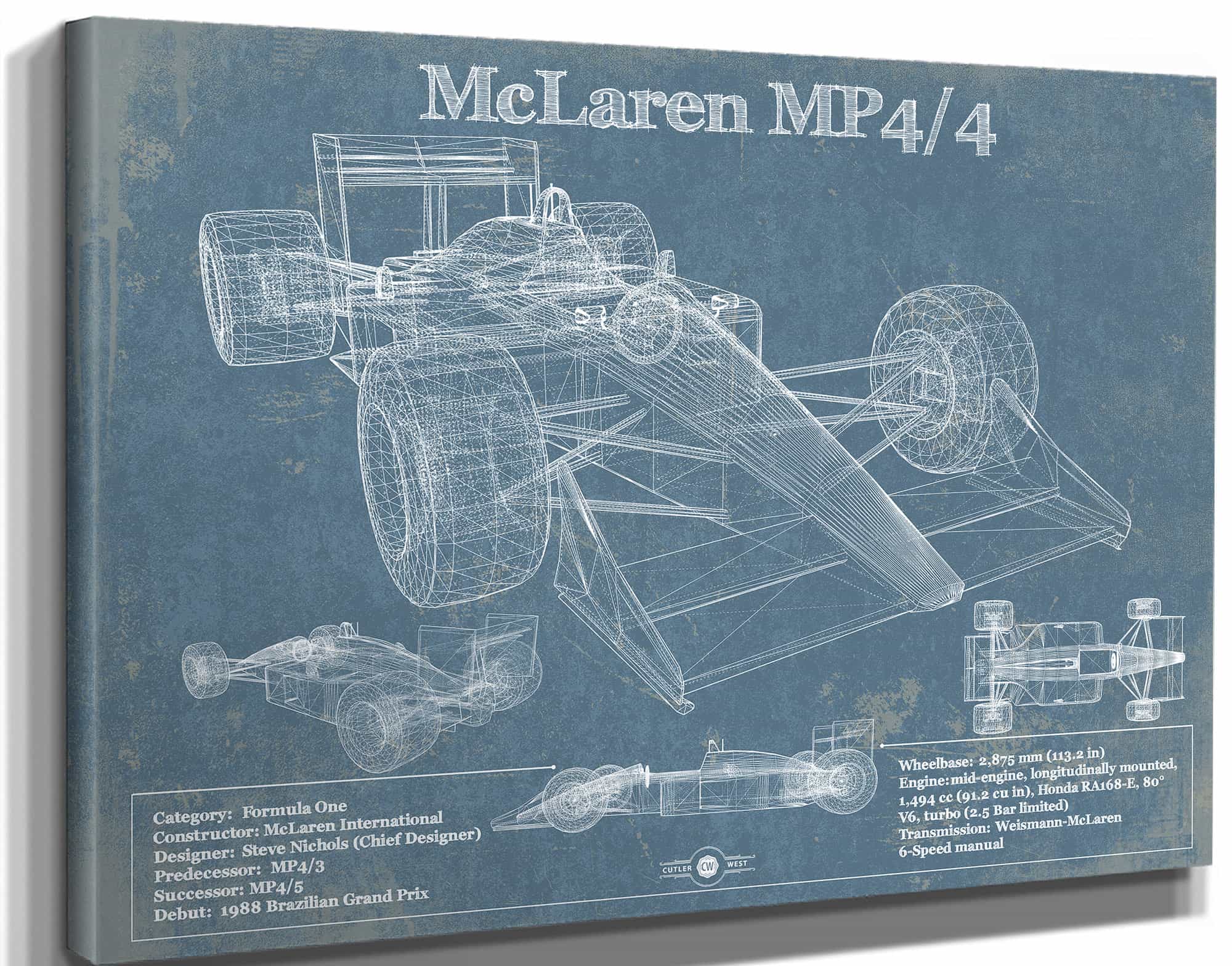 McLaren MP4-4 Formula One Race Car Print