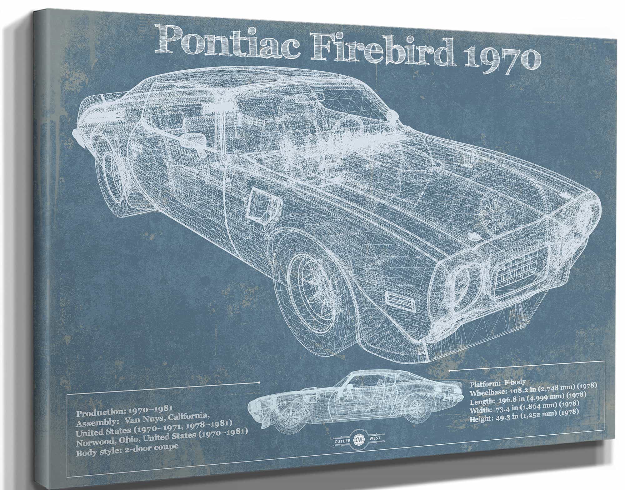 1970 Pontiac Firebird Vintage Auto Print
