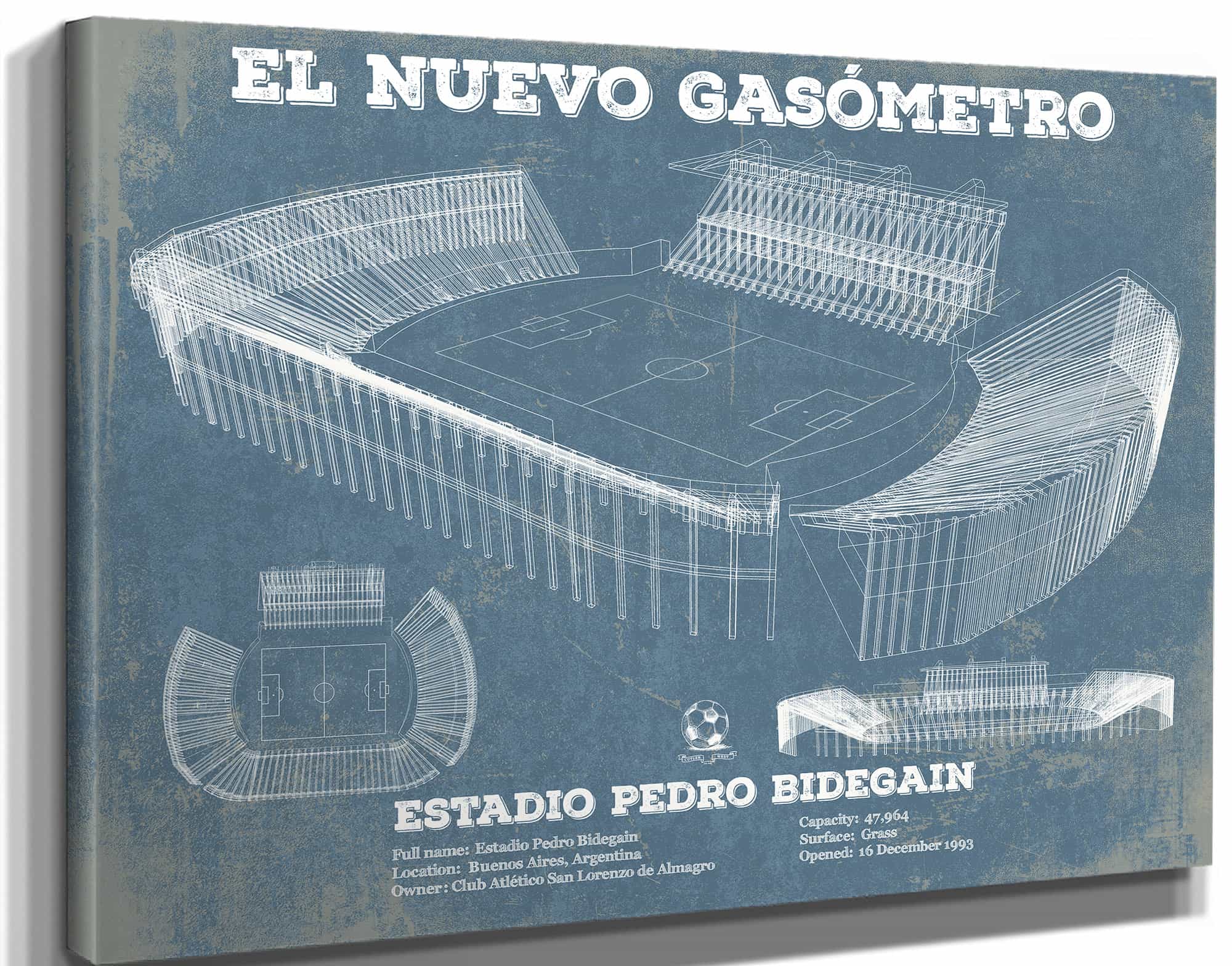 El Nuevo Gasómetro Print Club Atlético San Lorenzo De Almagro Soccer Print