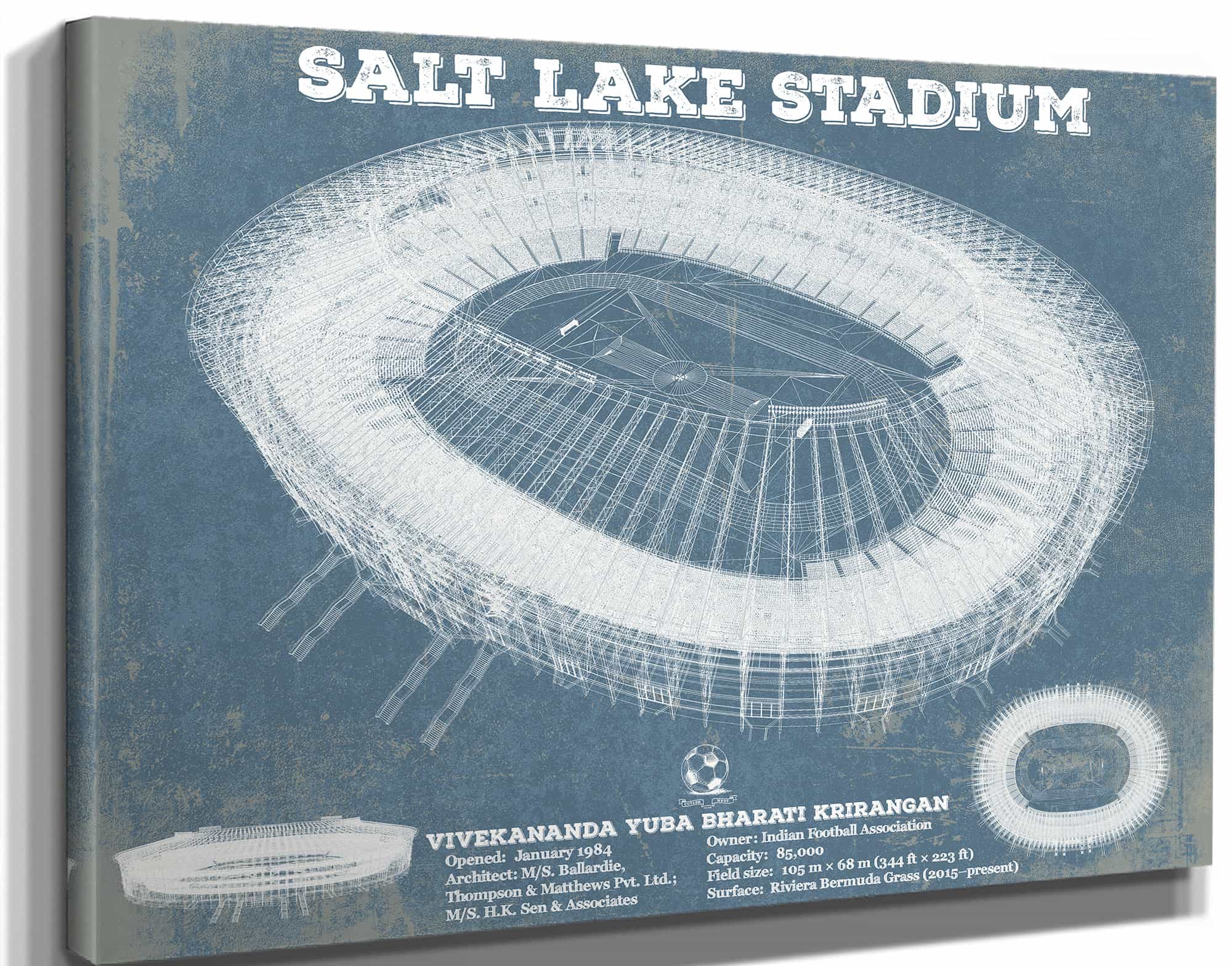 India national football team - Salt Lake Stadium Soccer Print