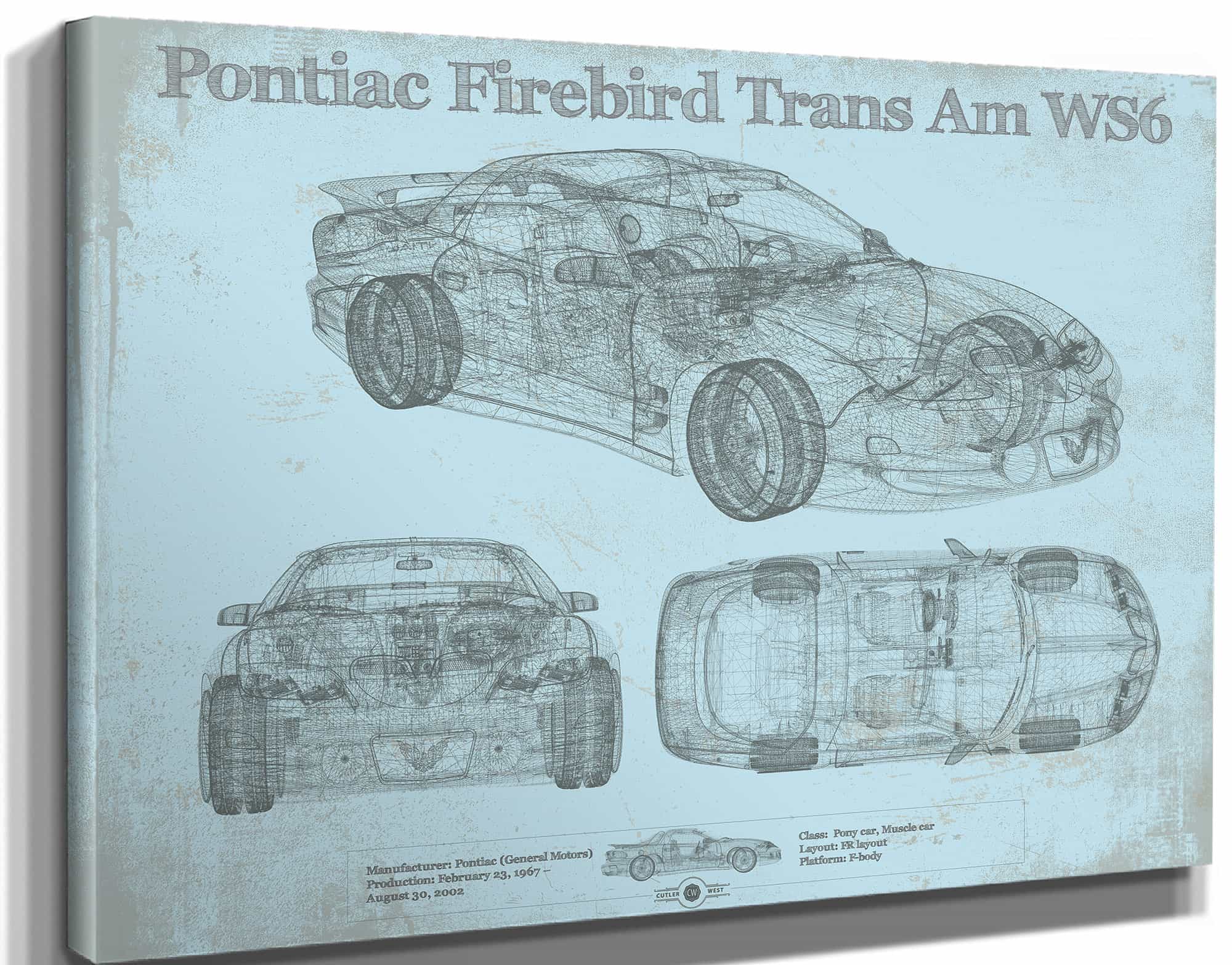 Pontiac Firebird Trans Am WS6 Vintage Auto Print