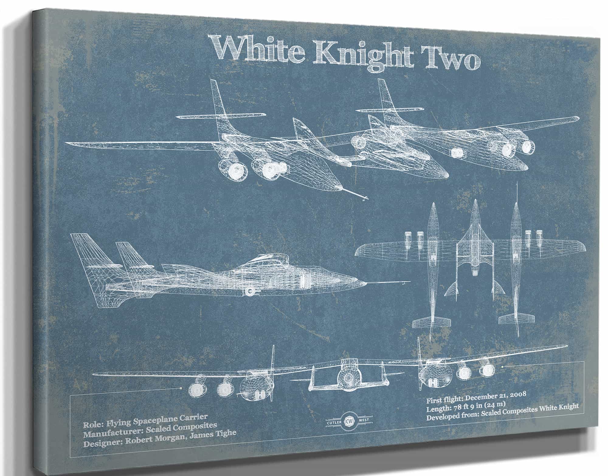 Scaled Composites White Knight Two (WK2) Original Blueprint Art
