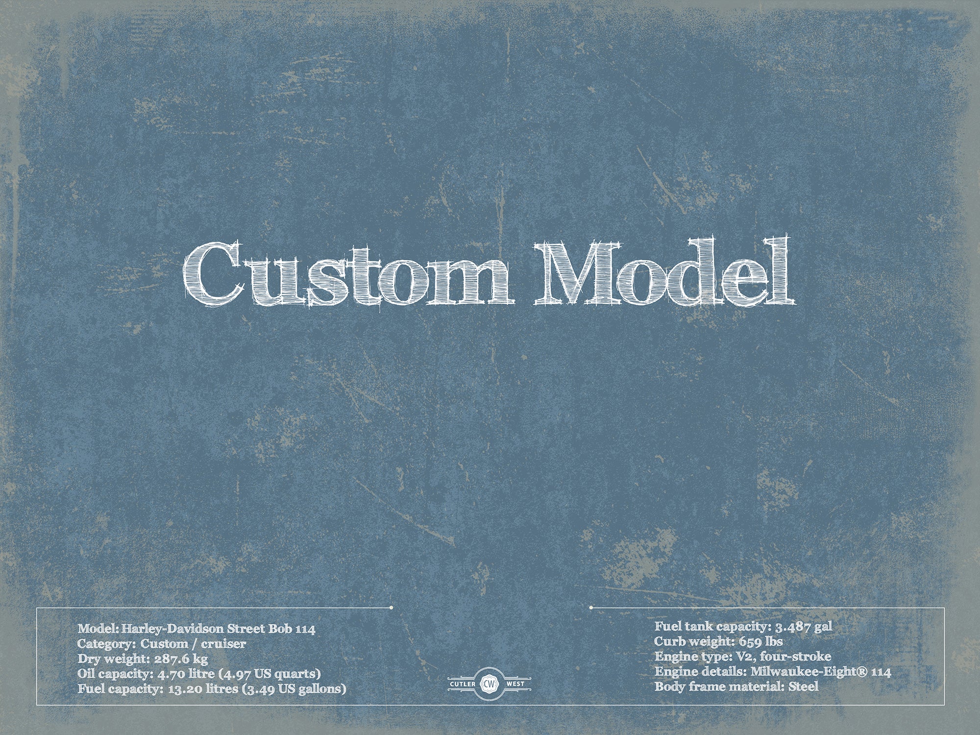 Custom Model Print, Gifts for Him, Original Blueprint Canvas, Framed, or Unframed Art