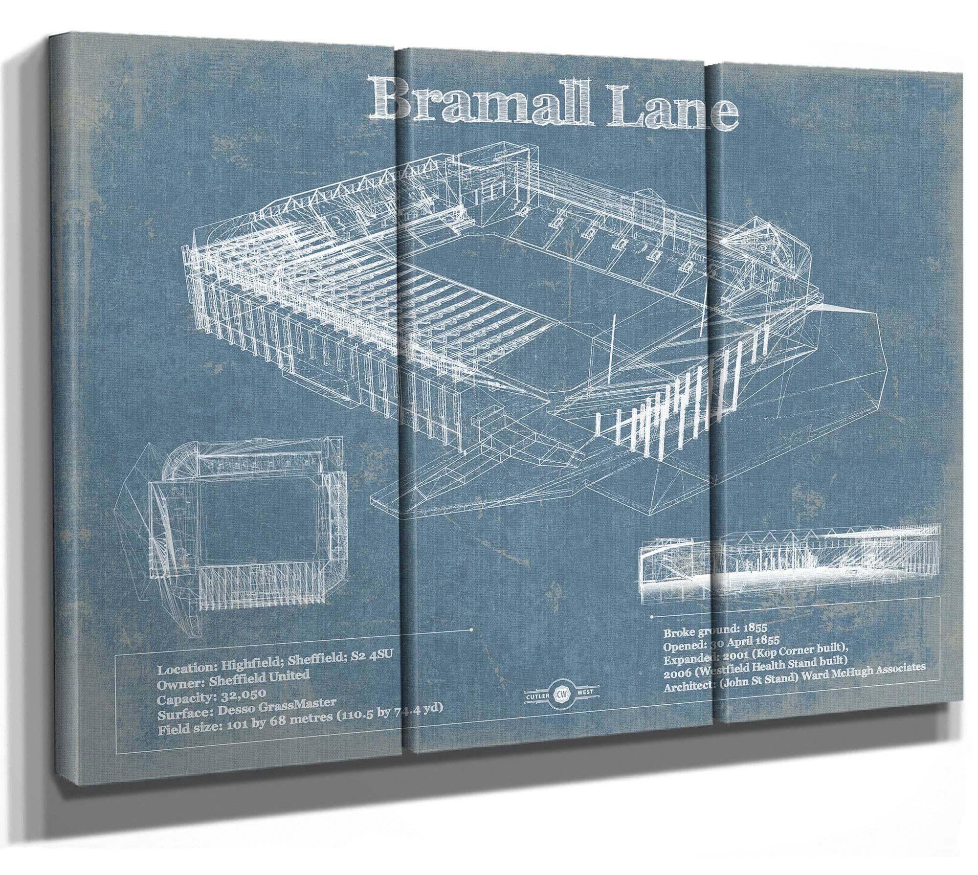 Bramall Lane Football Stadium Soccer Print