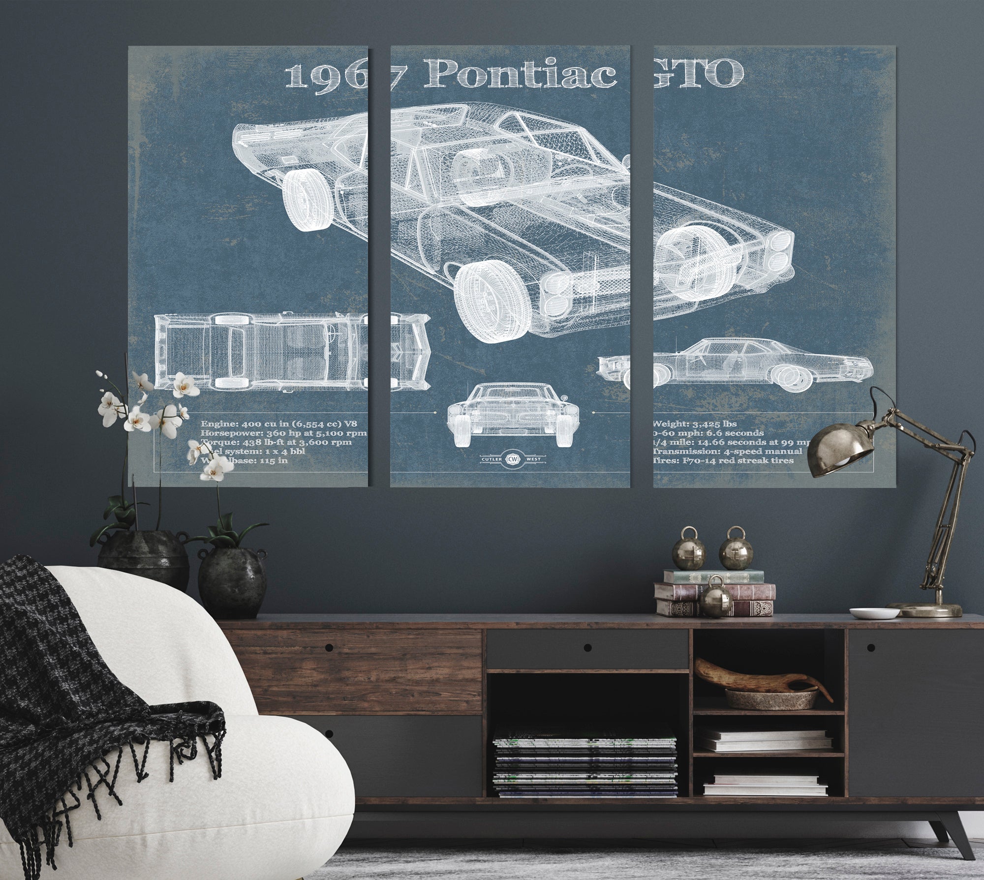 1967 Pontiac GTO Vintage Auto Print