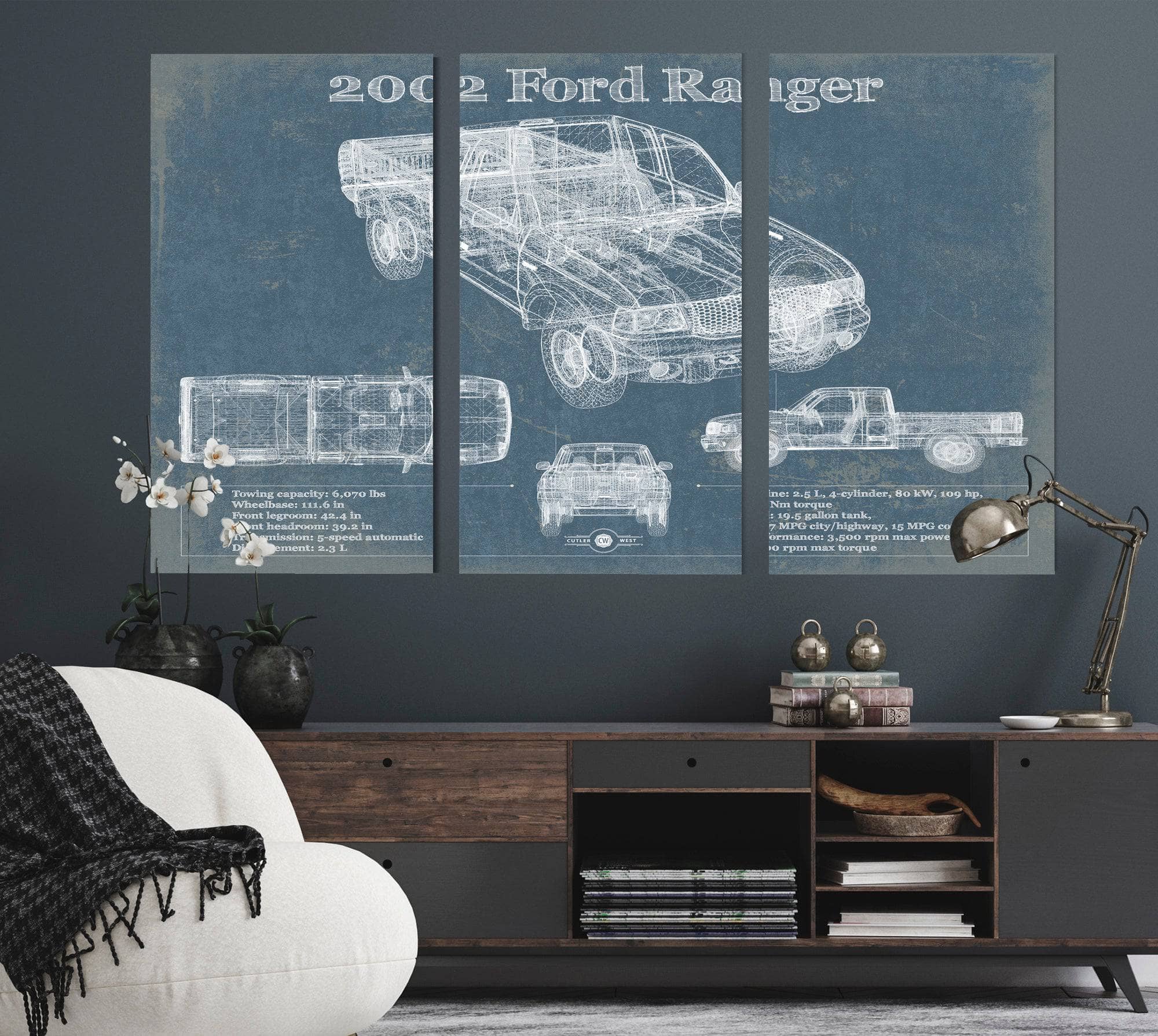 2002 Ford Ranger Vintage Blueprint Auto Print