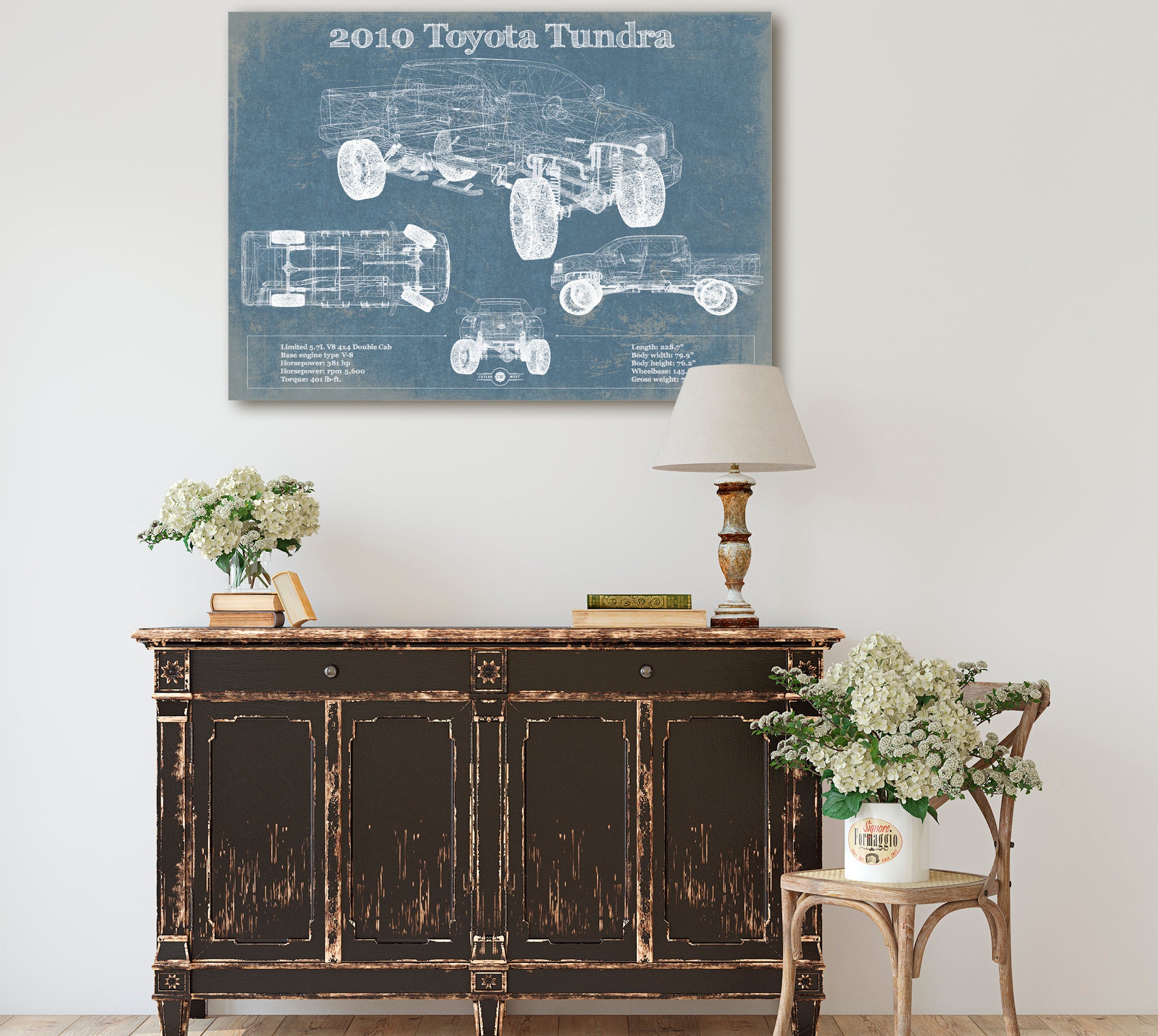 2010 Toyota Tundra Vintage Blueprint Auto Print