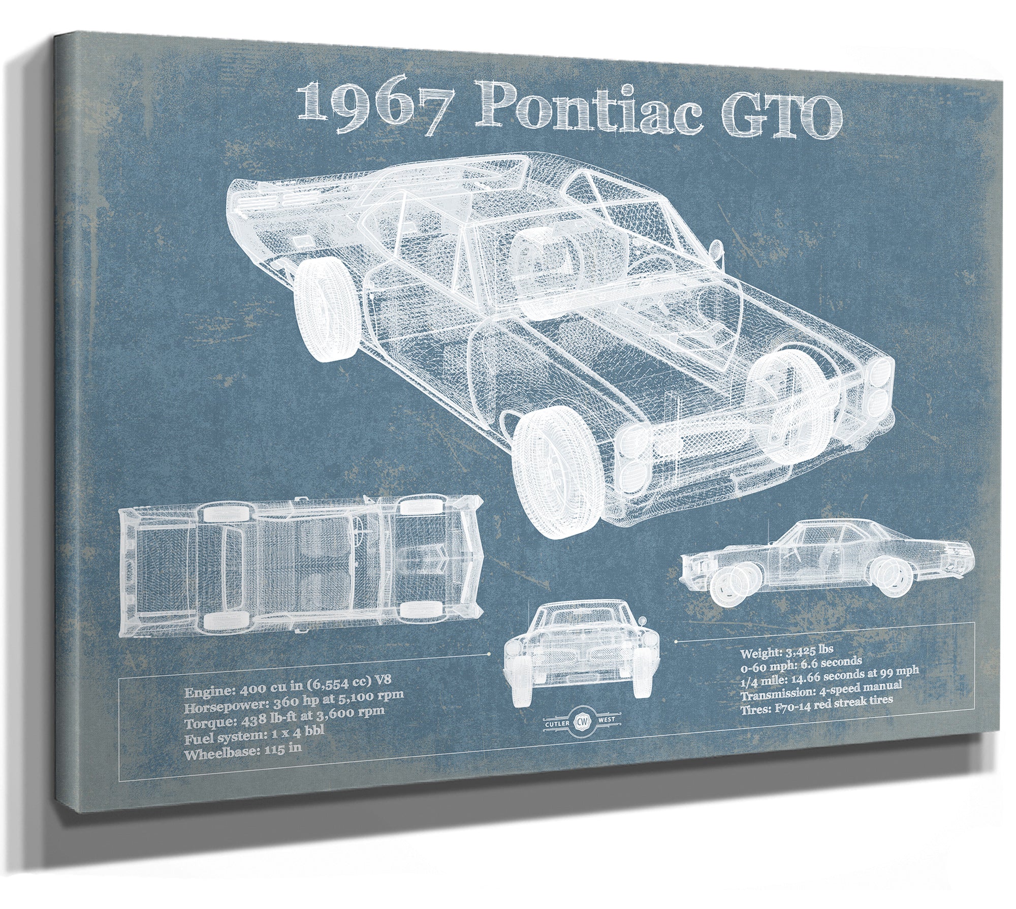 1967 Pontiac GTO Vintage Auto Print