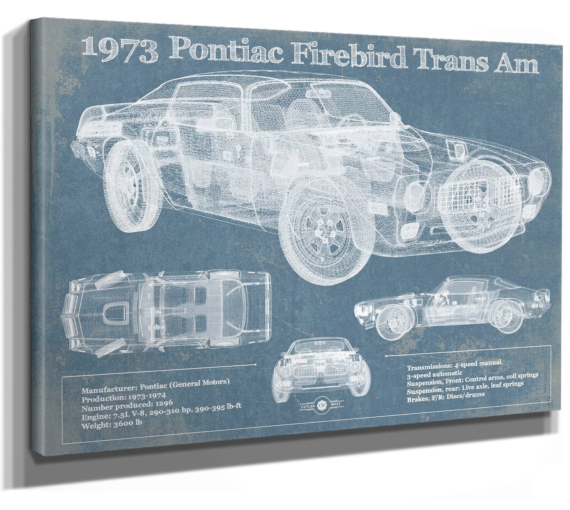 1973 Pontiac Firebird Trans Am Vintage Auto Print