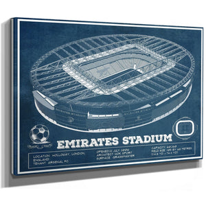 Arsenal Football Club Emirates Stadium Print as a stretched canvas wrap with gallery wrapped edges