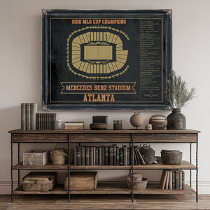 Atlanta United FC - Mercedes-Benz Stadium Print canvas print size guide 24x18 36x24 48x36 inches