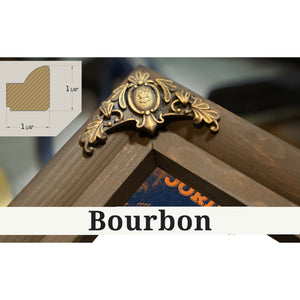 Bourbon frame corner detail, 1.5 inch ornate wood moulding, Auburn Tigers Jordan Hare Stadium Print