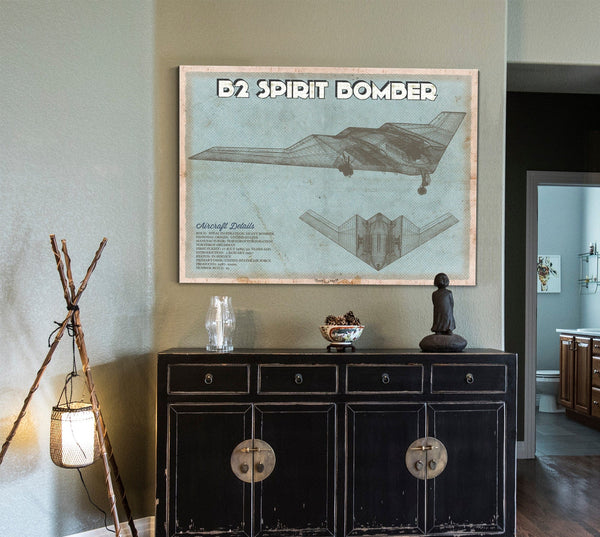 Cutler West B2 Spirit Bomber Patent Blueprint Original Design Wall Art