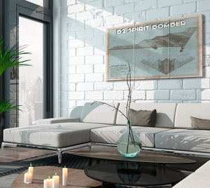 Cutler West B2 Spirit Bomber Patent Blueprint Original Design Wall Art