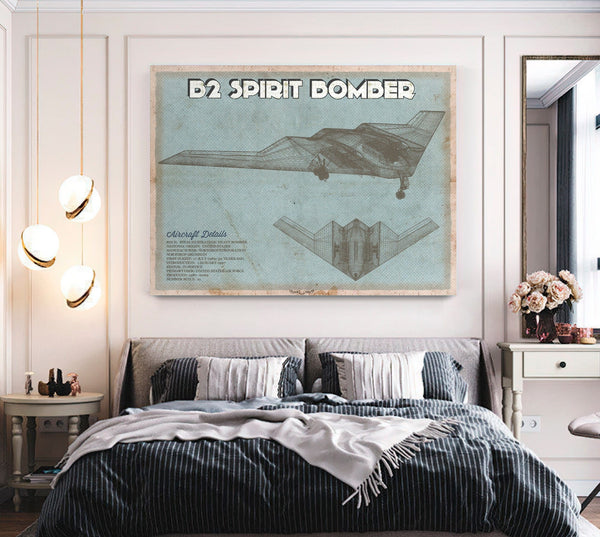 Cutler West B2 Spirit Bomber Patent Blueprint Original Design Wall Art
