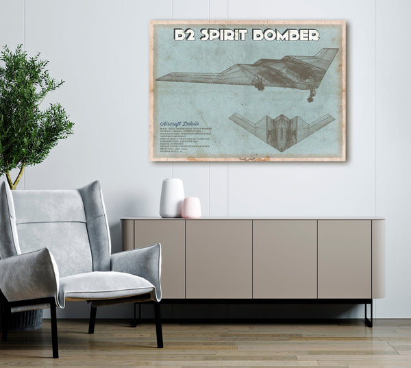Cutler West B2 Spirit Bomber Patent Blueprint Original Design Wall Art