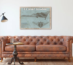 Cutler West B2 Spirit Bomber Patent Blueprint Original Design Wall Art