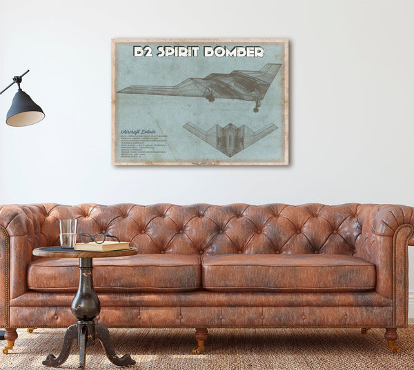 Cutler West B2 Spirit Bomber Patent Blueprint Original Design Wall Art