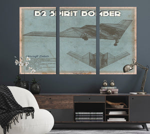 Cutler West B2 Spirit Bomber Patent Blueprint Original Design Wall Art