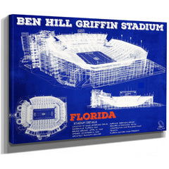 Ben Hill Griffin Stadium - University of Florida Print as a stretched canvas wrap with gallery wrapped edges