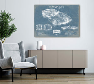 Cutler West BMW 507 Vintage Blueprint Auto Print
