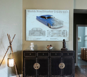 Cutler West Buick Roadmaster 49-53 Sports Car Blueprint Patent Original Art