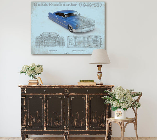 Cutler West Buick Roadmaster 49-53 Sports Car Blueprint Patent Original Art