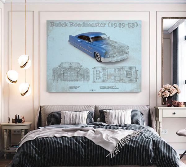 Cutler West Buick Roadmaster 49-53 Sports Car Blueprint Patent Original Art