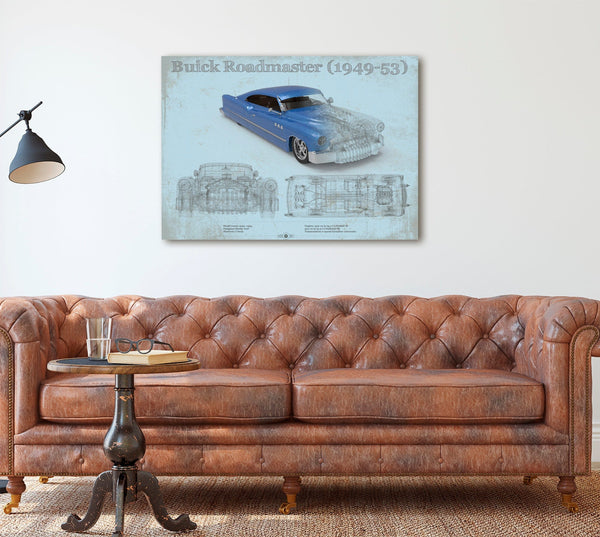 Cutler West Buick Roadmaster 49-53 Sports Car Blueprint Patent Original Art