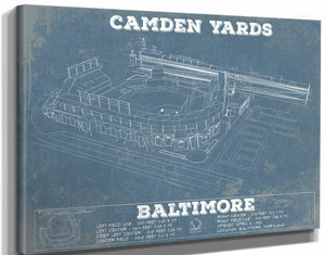 14" x 11" / Stretched Canvas Wrap Cutler West Camden Yards Art Baltimore Orioles Baseball Print