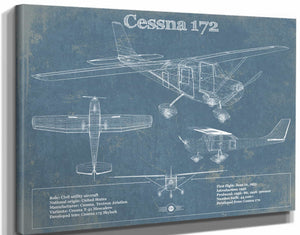 Cutler West Cessna 172 Original Blueprint Art