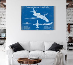 Cutler West Cessna Citation Longitude Original Blueprint Art