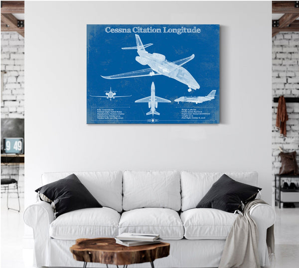 Cutler West Cessna Citation Longitude Original Blueprint Art