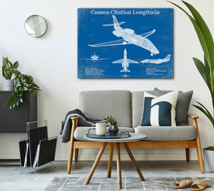 Cutler West Cessna Citation Longitude Original Blueprint Art