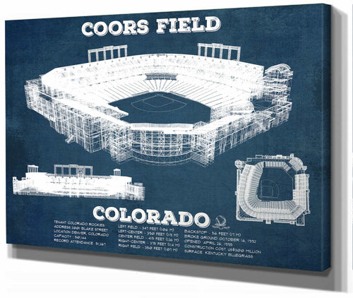 14" x 11" / Stretched Canvas Wrap Cutler West Colorado Rockies Coors Field Vintage Baseball Fan Print