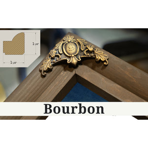 Bourbon frame corner detail, 1.5 inch ornate wood moulding, Dallas Cowboys - AT&T Stadium Print