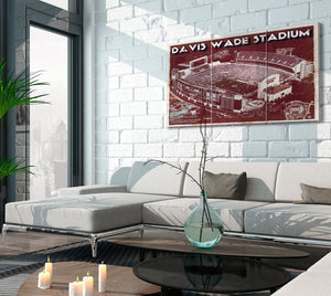 Cutler West Davis Wade Stadium -  Mississippi State Football Vintage Art Print