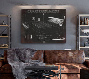 Cutler West Doc Harris Stadium Blueprint - Camas Papermakers Fan