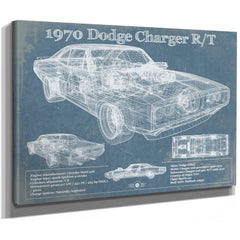 1970 Dodge Charger R/T (Fast and Furious) Print as a stretched canvas wrap with gallery wrapped edges