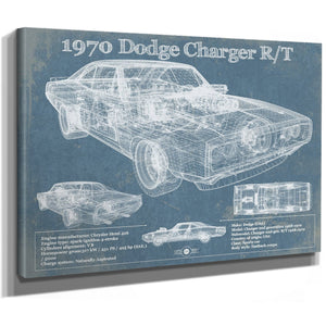 1970 Dodge Charger R/T (Fast and Furious) Print as a stretched canvas wrap with gallery wrapped edges