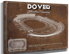 14" x 11" / Stretched Canvas Wrap Cutler West Dover International Speedway NASCAR Race Track Print