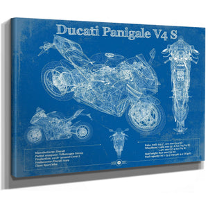 2020 Ducati Streetfighter V4 S Print as a stretched canvas wrap with gallery wrapped edges