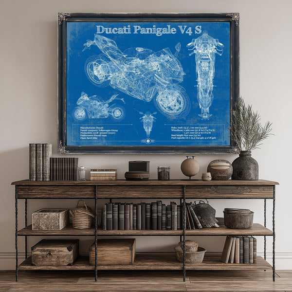 2020 Ducati Streetfighter V4 S Print canvas print size guide 24x18 36x24 48x36 inches